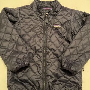 Patagonia Kids Charcoal Quilted Puffer Coat
